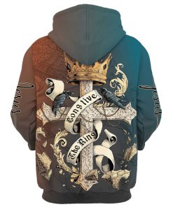 Long Live The King Hoodies Men & Women, God 3D Printed Hoodie, Christian Apparel Hoodies