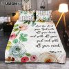 Love The Lord Your God With All Your Heart Quilt Bedding Set Prints - Matthew 22 37 - Christian Quilt Bedding Set Bedroom Decor