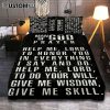 Magnolias Flower Gather Here With Grateful Hearts Quilt Bedding Set - Christian Bedroom - Religious Home Decor