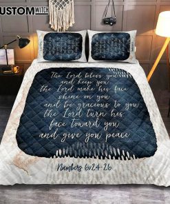 May The Lord Bless You And Keep You - Quilt Bedding Set Bedroom - Christian Quilt Bedding Set Bedroom Decor