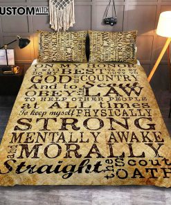 On My Honor I Will Do My Best Straight The Scout Oath Quilt Bedding Set Bedroom - Christian Cover Twin Bedding Quilt Bedding Set - Religious Quilt Bedding Set Prints