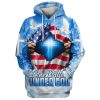 One Nation Under God American Flag Hoodie For Men & Women, God 3D Printed Hoodie, Christian Apparel Hoodies