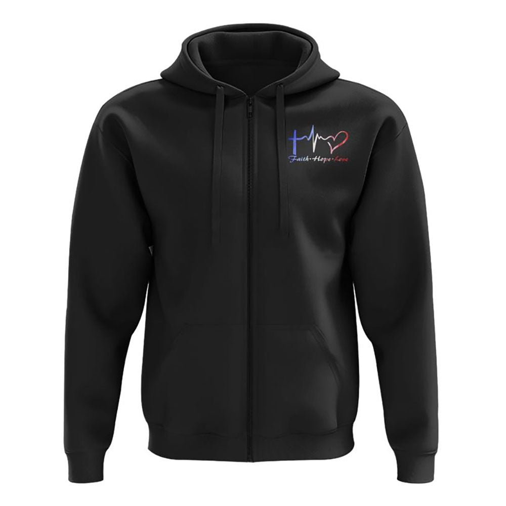 One Nation Under God Heart Wings All Over Print 3D Hoodie, Christian Hoodie, Christian Sweatshirt, Bible Verse Shirt