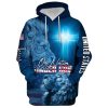 One Nation Under God American Flag With Jesus Cross 3D Hoodies For Women Men, God 3D Printed Hoodie, Christian Apparel Hoodies