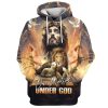 One Nation Under God Jesus Holding Earth Hoodies Jesus Hoodie Men & Women, God 3D Printed Hoodie, Christian Apparel Hoodies