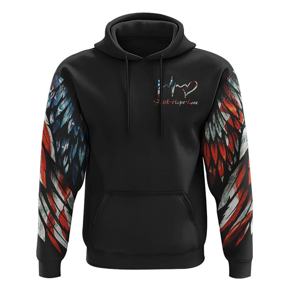 One Nation Under God Painting All Over Print 3D Hoodie, Christian Hoodie, Christian Sweatshirt, Bible Verse Shirt