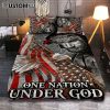 Only God Can Judge Me Hand Pray Quilt Bedding Set Prints - Christian Cover Twin Bedding Decor - Bible Verse Quilt Bedding Set Art