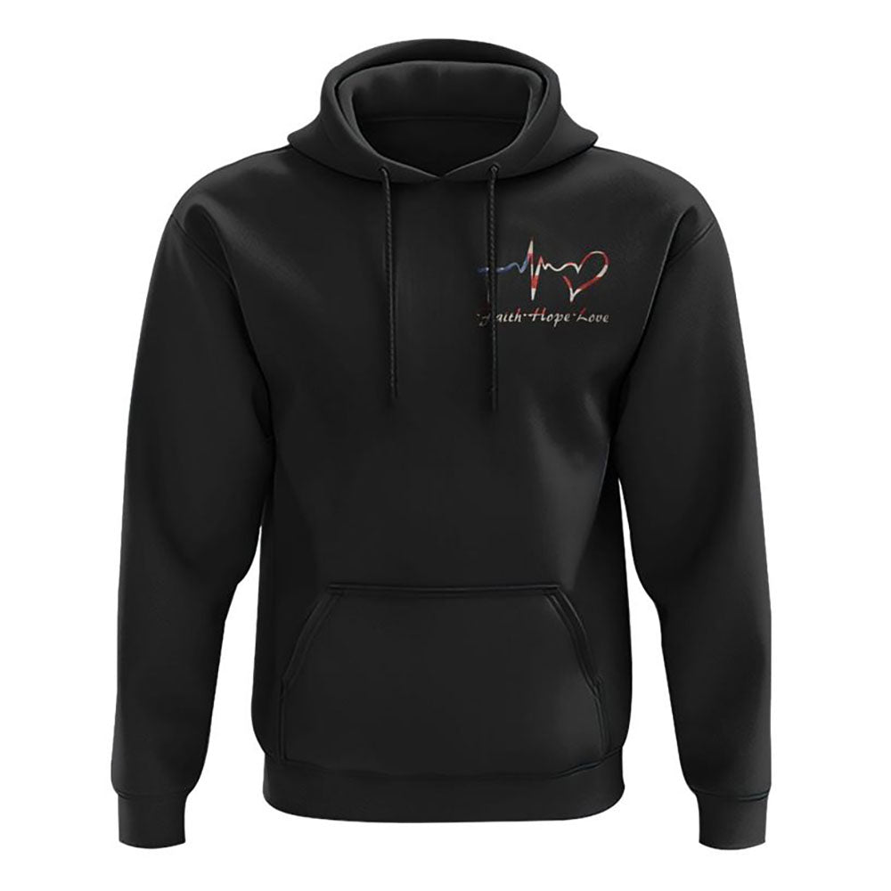 One Nation Under God Wings Hand All Over Print 3D Hoodie, Christian Hoodie, Christian Sweatshirt, Bible Verse Shirt