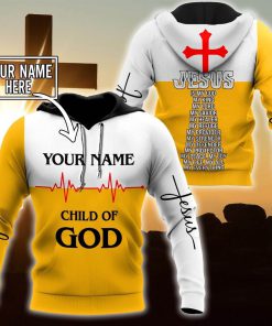 Personalized Child Of God Jesus Is My God My King God 3D Hoodie For Man And Women, Jesus Printed 3D Hoodie