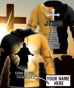 Personalized God Bless Jesus Is My God 3D Hoodie For Man And Women, Jesus Printed 3D Hoodie