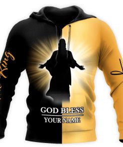 Personalized God Bless Jesus Is My God 3D Hoodie For Man And Women, Jesus Printed 3D Hoodie