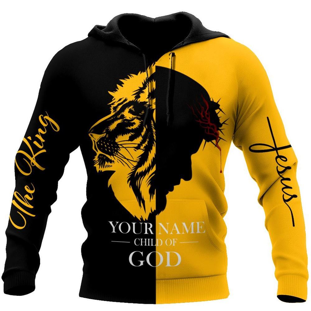 Personalized God Bless Jesus Is My God My King My Lord God 3D Hoodie For Man And Women, Jesus Printed 3D Hoodie