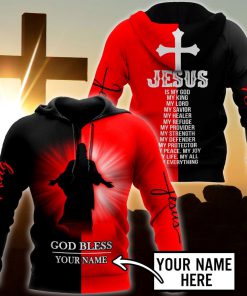 Personalized God Bless Jesus Is My King God 3D Hoodie For Man And Women, Jesus Printed 3D Hoodie