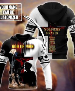 Personalized God Of Man Soldiers Prayer Deliver Me From My Enemies God 3D Hoodie For Man And Women, Jesus Printed 3D Hoodie