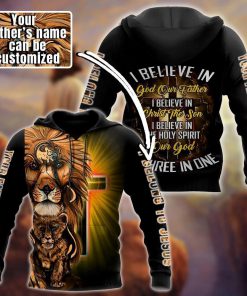 Personalized I Belong To Jesus I Believe In God Our Father God 3D Hoodie For Man And Women, Jesus Printed 3D Hoodie