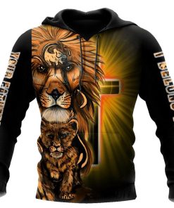 Personalized I Belong To Jesus I Believe In God Our Father God 3D Hoodie For Man And Women, Jesus Printed 3D Hoodie