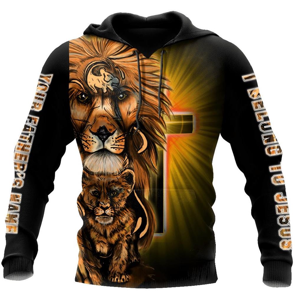 Personalized I Belong To Jesus I Believe In God Our Father God 3D Hoodie For Man And Women, Jesus Printed 3D Hoodie