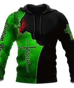 Personalized Irish I Don't Need Luck I've Got Jesus God 3D Hoodie For Man And Women, Jesus Printed 3D Hoodie