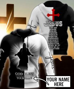 Personalized Jesus Christ Cross God Bless God 3D Hoodie For Man And Women, Jesus Printed 3D Hoodie