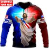 Personalized Name Jesus And Firefighter Dept God 3D Hoodie For Man And Women, Jesus Printed 3D Hoodie