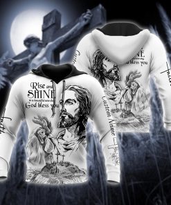 Personalized Rise And Shine To A Beautiful New Day God Bless You God 3D Hoodie For Man And Women, Jesus Printed 3D Hoodie