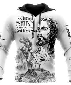 Personalized Rise And Shine To A Beautiful New Day God Bless You God 3D Hoodie For Man And Women, Jesus Printed 3D Hoodie