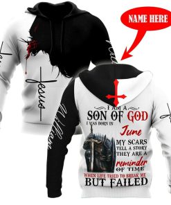 Personalized Son Of God When Life Tried To Break Me But Failed God 3D Hoodie For Man And Women, Jesus Printed 3D Hoodie
