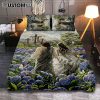 Pretty Girl Beautiful Forest Walking With Jesus Quilt Bedding Set Print - Inspirational Quilt Bedding Set Art - Christian Bedroom Home Decor