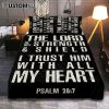Psalm 231 The Lord Is My Shepherd Quilt Bedding Set Bedroom - Christian Quilt Bedding Set Prints - Religious Cover Twin Bedding Decor