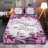 Psalm 5110 Create In Me A Clean Heart Quilt Bedding Set Bedroom - Christian Quilt Bedding Set Prints - Religious Cover Twin Bedding Decor