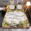 Psalm 5110 Create In Me A Clean Heart 2 Quilt Bedding Set Bedroom - Christian Quilt Bedding Set Prints - Religious Cover Twin Bedding Decor