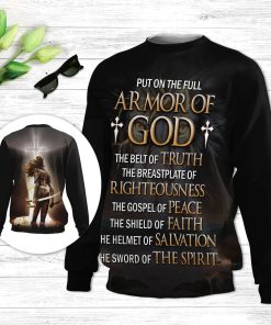 Put On The Full Armor Of GOD Ugly Christmas Sweater - Christian Unisex Sweater - Religious Christmas Gift