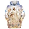 Rainbow Sunflower Butterfly Jesus Cross Hoodie For Men & Women, God 3D Printed Hoodie, Christian Apparel Hoodies