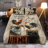 Rooster Sunflower Vase Black Background Today I Choose Joy Quilt Bedding Set Art - Christian Art - Bible Verse Bedroom - Religious Home Decor