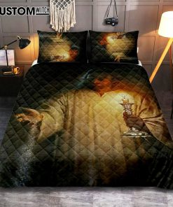 Salt And Light God Jesus Quilt Bedding Set Prints - Jesus Christ Quilt Bedding Set Art - Christian Cover Twin Bedding Decor