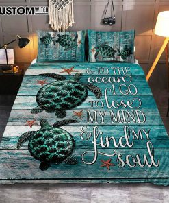 Sea Turtle Starfish Everyday Is A New Beginning Quilt Bedding Set Bedroom - Christian Cover Twin Bedding Decor - Gift For Turle Lover