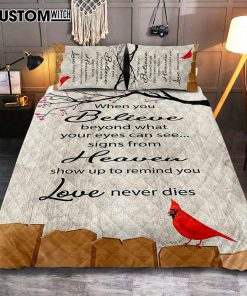 Signs From Heaven Remind You Love Never Dies Quilt Bedding Set Bedroom - Christian Quilt Bedding Set Bedroom Decor
