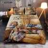 Simply Blessed Horseshoe Cross White Butterfly Quilt Bedding Set Bedroom - Christian Quilt Bedding Set Prints - Bible Verse Quilt Bedding Set Art