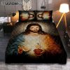 Sunflower Beach Be Still And Know That I Am God Quilt Bedding Set Art - Christian Art - Bible Verse Bedroom - Religious Home Decor