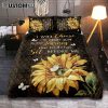 Sunflower Butterfly Today I Choose Joy Quilt Bedding Set Print - Inspirational Quilt Bedding Set Art - Christian Bedroom Home Decor