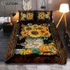 Sunflower Butterfly Way Maker Promise Keeper My Savior Quilt Bedding Set Art - Christian Art - Bible Verse Bedroom - Religious Home Decor