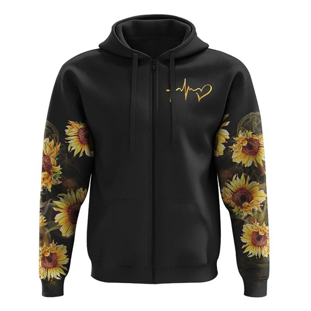 Sunflower Fly Fe All Over Print 3D Hoodie, Christian Hoodie, Christian Sweatshirt, Bible Verse Shirt