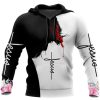 Talt Light Jesus Cross Templar God 3D Hoodie For Man And Women, Jesus Printed 3D Hoodie