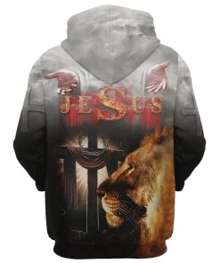 Take My Hand, Jesus The Cross Lion Of Judah Hoodie For Men & Women, God 3D Printed Hoodie, Christian Apparel Hoodies