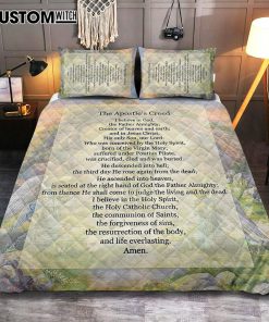 The Apostle's Creed Quilt Bedding Set Bedroom - Christian Quilt Bedding Set Bedroom Decor