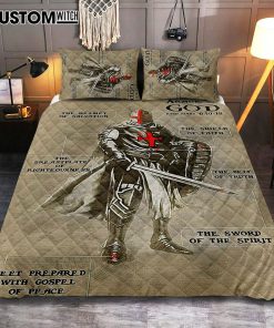 The Armor of God Quilt Bedding Set Bedroom - Ephesians 610 18 NIV - Christian Cover Twin Bedding Quilt Bedding Set - Religious Quilt Bedding Set Prints
