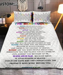 The Beatitudes Quilt Bedding Set Bedroom - Christian Quilt Bedding Set Bedroom Decor