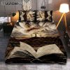 The Combination Of Jesus And Lion Quilt Bedding Set Prints - Jesus Christ Quilt Bedding Set Art - Christian Cover Twin Bedding Decor