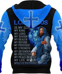 The Cross And The Praying Lion Jesus Focus On Me 3D Hoodies For Women Men, God 3D Printed Hoodie, Christian Apparel Hoodies