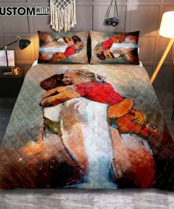 The First Day In Heaven Quilt Bedding Set Bedroom - Jesus Hugs The Girl Quilt Bedding Set - Jesus Quilt Bedding Set Pictures - Christian Quilt Bedding Set Bedroom